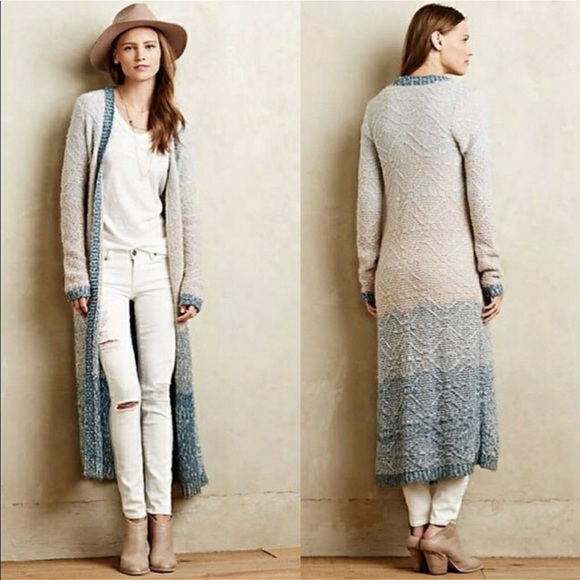 Anthropologie Sweaters - Anthropologie Moth ombré loopstitch duster sweater